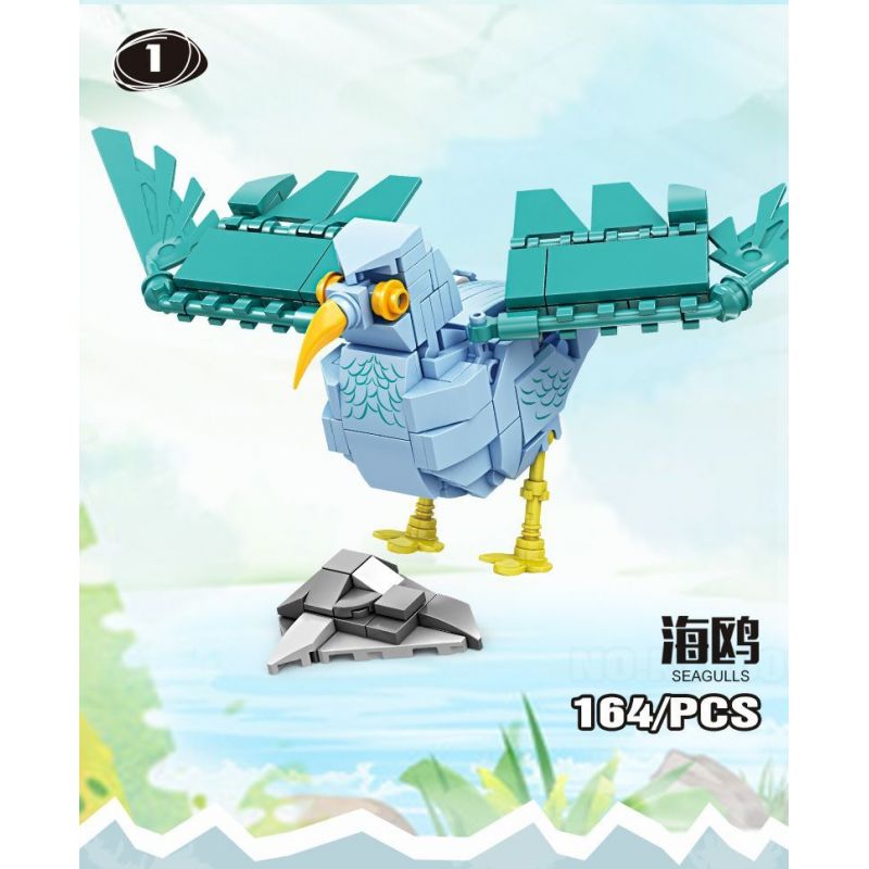 Kazi KY80060 80060 CHIẾN DỊCH BRIGHT WINGS 8 MÔ HÌNH HẢI ÂU SẾU ĐẦU ĐỎ NGỖNG HÀ DIỆC ĐÊM QUẠ CHIM VÀNG ANH HÚT MẬT ĐUÔI LỬA TUCAN bộ đồ chơi xếp lắp ráp ghép mô hình Creator Sáng Tạo 1369 khối