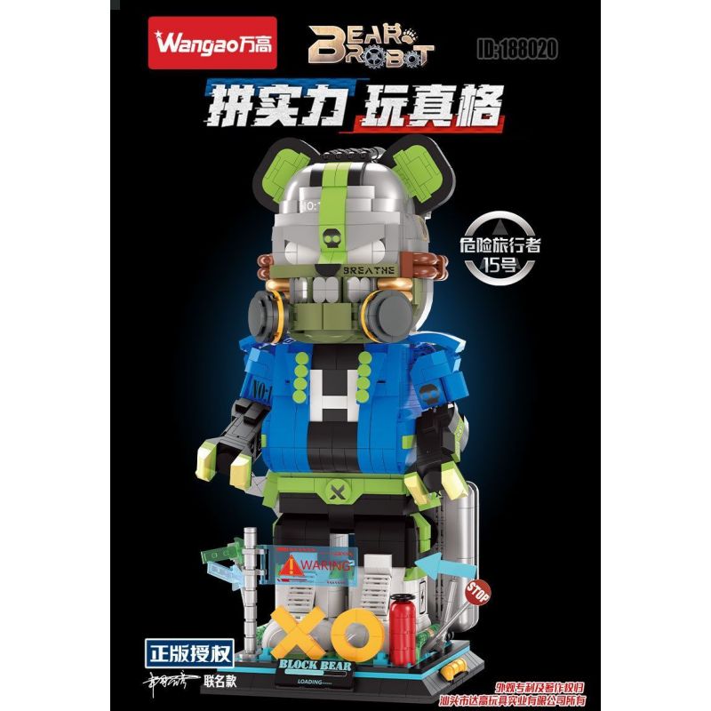 WANGAO 188020 DU KHÁCH NGUY HIỂM 15 GẤU CƠ KHÍ 400% bộ đồ chơi xếp lắp ráp ghép mô hình BEAR ROBOT