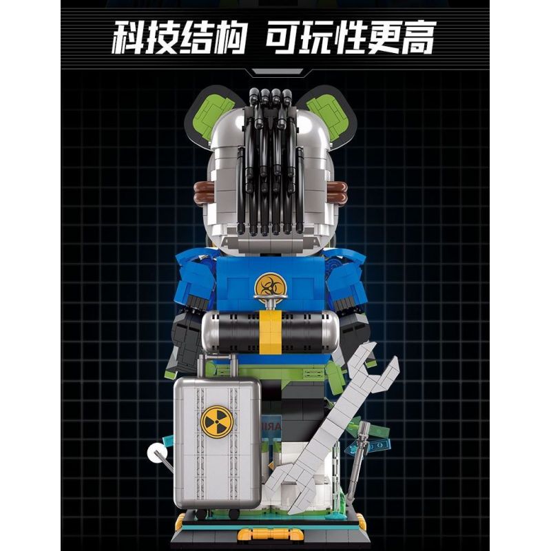 WANGAO 188020 DU KHÁCH NGUY HIỂM 15 GẤU CƠ KHÍ 400% bộ đồ chơi xếp lắp ráp ghép mô hình BEAR ROBOT