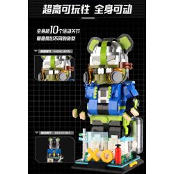 WANGAO 188020 DU KHÁCH NGUY HIỂM 15 GẤU CƠ KHÍ 400% bộ đồ chơi xếp lắp ráp ghép mô hình BEAR ROBOT