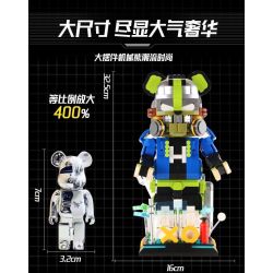 WANGAO 188020 DU KHÁCH NGUY HIỂM 15 GẤU CƠ KHÍ 400% bộ đồ chơi xếp lắp ráp ghép mô hình BEAR ROBOT