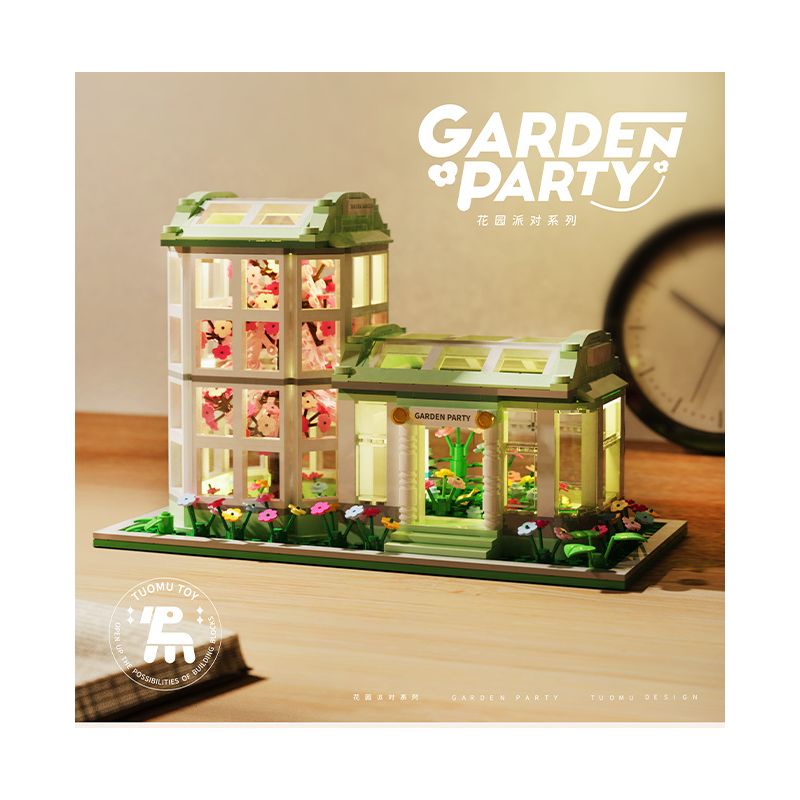 TAKUGI T3008 3008 VƯỜN BÁCH THẢO SUNSHINE bộ đồ chơi xếp lắp ráp ghép mô hình Creator GARDEN PARTY Sáng Tạo 827 khối