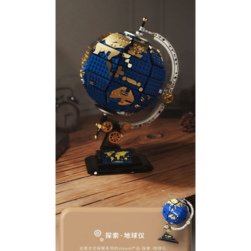 TAKUGI T1008 1008 KHÁM PHÁ ĐỊA CẦU bộ đồ chơi xếp lắp ráp ghép mô hình Creator SPACE EXPLORATION Sáng Tạo 1455 khối