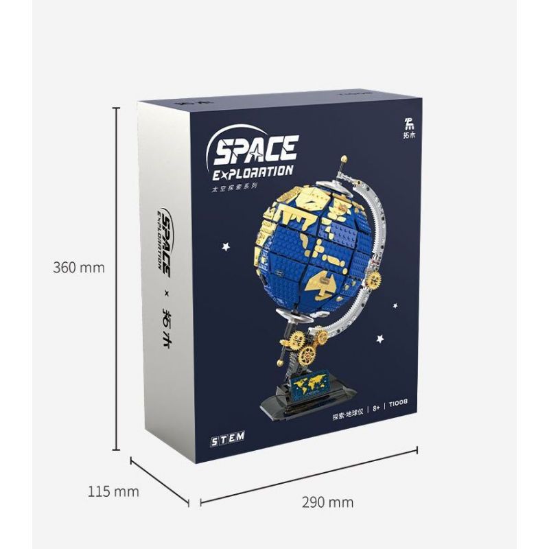 TAKUGI T1008 1008 KHÁM PHÁ ĐỊA CẦU bộ đồ chơi xếp lắp ráp ghép mô hình Creator SPACE EXPLORATION Sáng Tạo 1455 khối