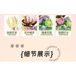 ZHEGAO 623000 HOA MỘC LAN bộ đồ chơi xếp lắp ráp ghép mô hình Creator MAGNOLIA FLOWER Sáng Tạo 592 khối