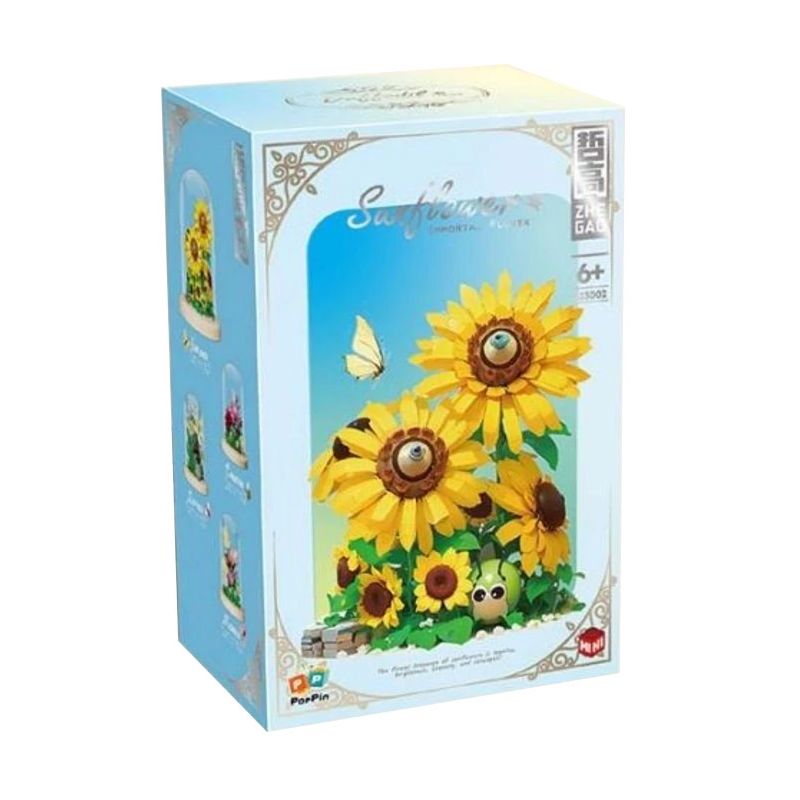 ZHEGAO 623003 non Lego HOA CẨM CHƯỚNG bộ đồ chơi xếp lắp ráp ghép mô hình Creator CARNATION FLOWER Sáng Tạo 623 khối