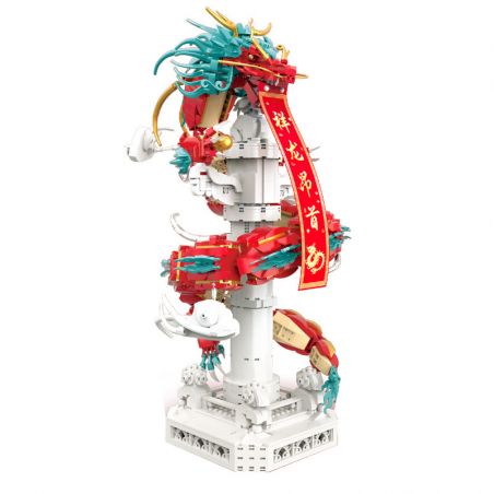 KAKAKEY KK-JM62207 JM62207 62207 KKJM62207 GUOCHAO PANLONGZHU bộ đồ chơi xếp lắp ráp ghép mô hình Creator THE SPRING FESTIVAL Sáng Tạo 2150 khối