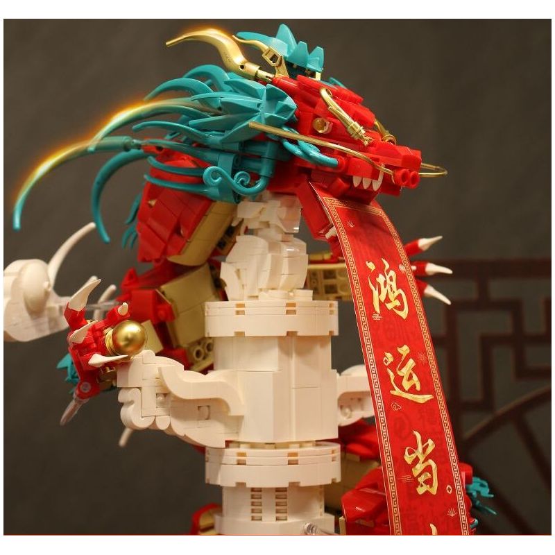 KAKAKEY KK-JM62207 JM62207 62207 KKJM62207 GUOCHAO PANLONGZHU bộ đồ chơi xếp lắp ráp ghép mô hình Creator THE SPRING FESTIVAL Sáng Tạo 2150 khối