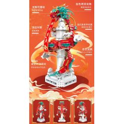 KAKAKEY KK-JM62207 JM62207 62207 KKJM62207 GUOCHAO PANLONGZHU bộ đồ chơi xếp lắp ráp ghép mô hình Creator THE SPRING FESTIVAL Sáng Tạo 2150 khối