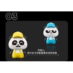 WELLEADZ 6105 GẤU TRÚC CƠ KHÍ bộ đồ chơi xếp lắp ráp ghép mô hình MECHA PANDA FIGHTING 2198 khối