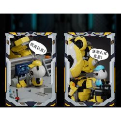 WELLEADZ 6105 GẤU TRÚC CƠ KHÍ bộ đồ chơi xếp lắp ráp ghép mô hình MECHA PANDA FIGHTING 2198 khối