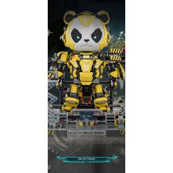 WELLEADZ 6105 GẤU TRÚC CƠ KHÍ bộ đồ chơi xếp lắp ráp ghép mô hình MECHA PANDA FIGHTING 2198 khối