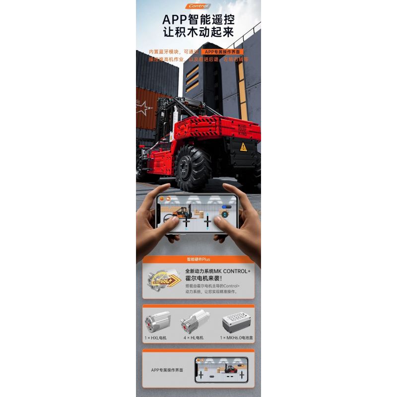 MouldKing 17044 17045 Mould King 17044 17045 XE NÂNG HẠNG NẶNG 1:6 tỷ lệ 1:6 bộ đồ chơi xếp lắp ráp ghép mô hình Technic Kỹ Thuật Công Nghệ Cao Mô Hình Phương Tiện 4579 khối