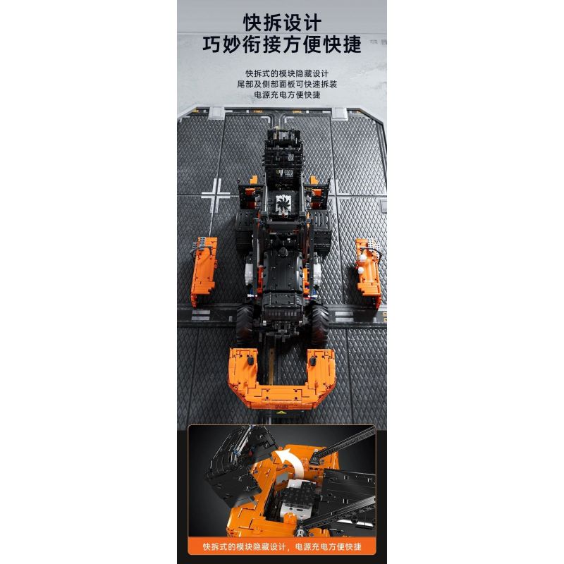 MouldKing 17044 17045 Mould King 17044 17045 XE NÂNG HẠNG NẶNG 1:6 tỷ lệ 1:6 bộ đồ chơi xếp lắp ráp ghép mô hình Technic Kỹ Thuật Công Nghệ Cao Mô Hình Phương Tiện 4579 khối