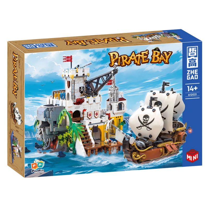 ZHEGAO 612021 non Lego VỊNH CƯỚP BIỂN bộ đồ chơi xếp lắp ráp ghép mô hình Pirates Of The Caribbean PIRATE BAY Cướp Biển Vùng Caribe 2461 khối