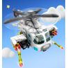 SEMBO 202218 NHÓM CHIẾN ĐẤU CƠ SIÊU DỄ THƯƠNG TRỰC THĂNG Z-20 bộ đồ chơi xếp lắp ráp ghép mô hình Military Army Quân Sự Bộ Đội 445 khối