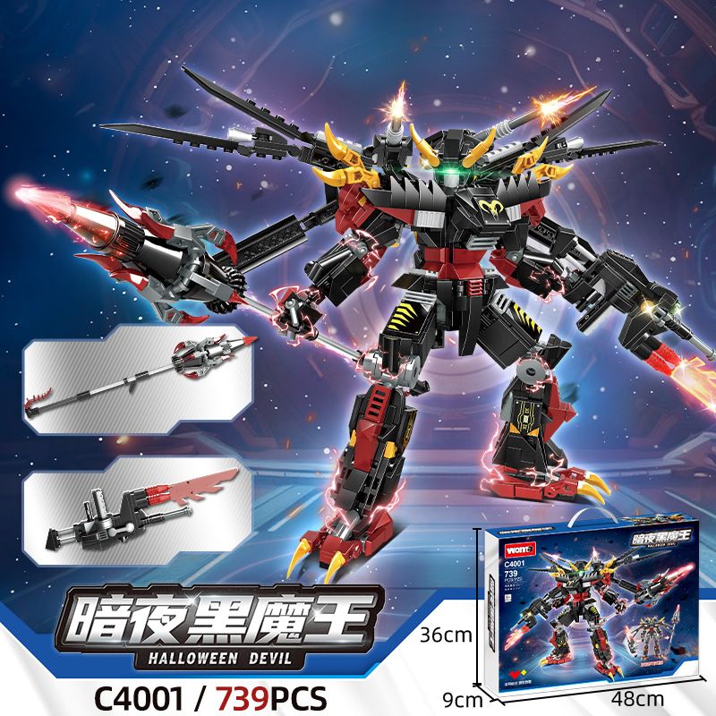 WOMA C4001 4001 CHÚA TỂ BÓNG ĐÊM bộ đồ chơi xếp lắp ráp ghép mô hình 739 khối