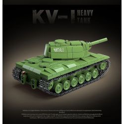 QuanGuan 100271 Quan Guan 100271 XE TĂNG HẠNG NẶNG KY-1 bộ đồ chơi xếp lắp ráp ghép mô hình Military Army Quân Sự Bộ Đội 481 khối