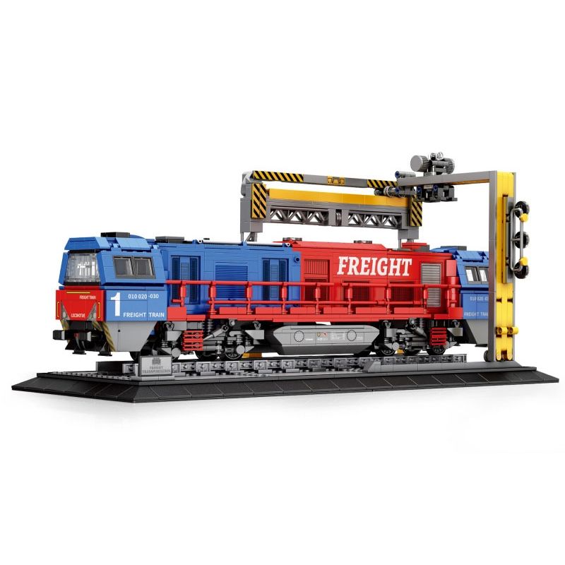 REOBRIX 66021 non Lego TÀU CHỞ HÀNG ĐẦU MÁY DIESEL G2000 bộ đồ chơi xếp lắp ráp ghép mô hình City G2000 EUROPEAN FREIGHT TRAIN Thành Phố 1980 khối