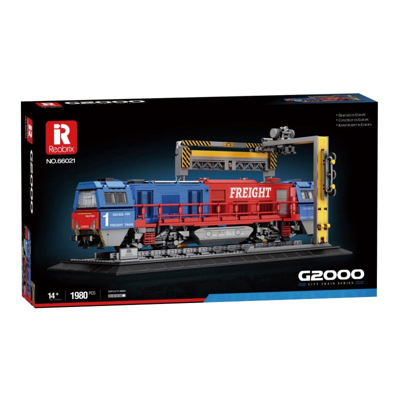 JMBRICKLAYER 51106 REOBRIX 66021 TÀU CHỞ HÀNG ĐẦU MÁY DIESEL G2000 bộ đồ chơi xếp lắp ráp ghép mô hình City G2000 EUROPEAN FREIGHT TRAIN Thành Phố 1980 khối