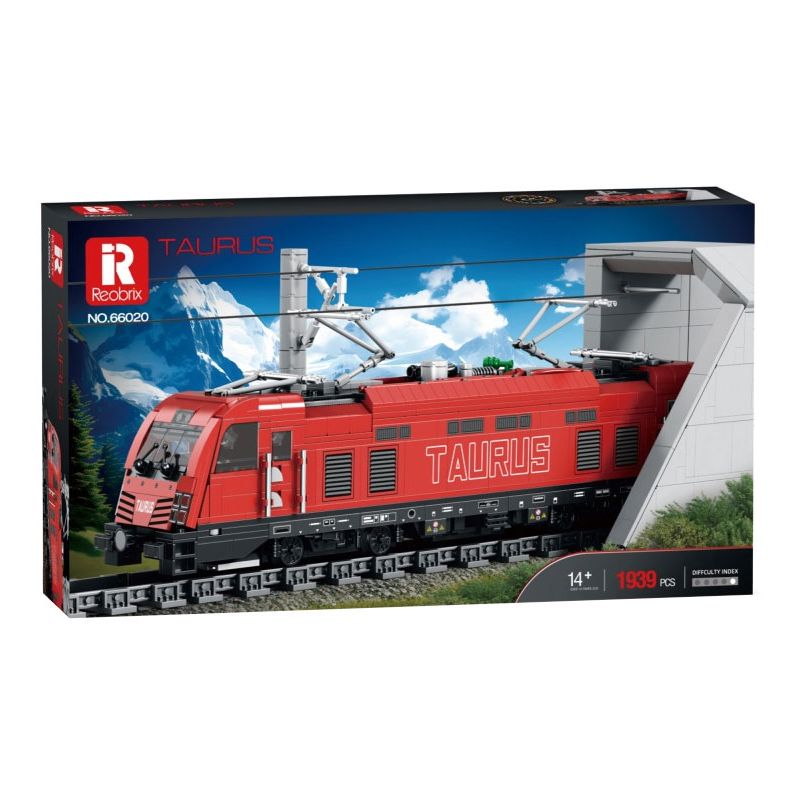 REOBRIX 66020 ĐẦU MÁY ĐIỆN SIEMENS ES64U2 bộ đồ chơi xếp lắp ráp ghép mô hình City TAURUS EUROPEAN ELECTRIC PASSENGER TRAIN Thành Phố 1939 khối