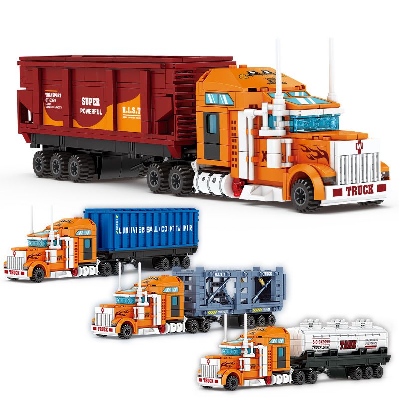 Kazi KY98272 98272 non Lego XE CONTAINER bộ đồ chơi xếp lắp ráp ghép mô hình City MULTI PURPOSE CONTAINER TRUCK Thành Phố 1514 khối