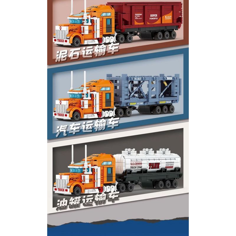 Kazi KY98272 98272 XE CONTAINER bộ đồ chơi xếp lắp ráp ghép mô hình City MULTI PURPOSE CONTAINER TRUCK Thành Phố 1514 khối