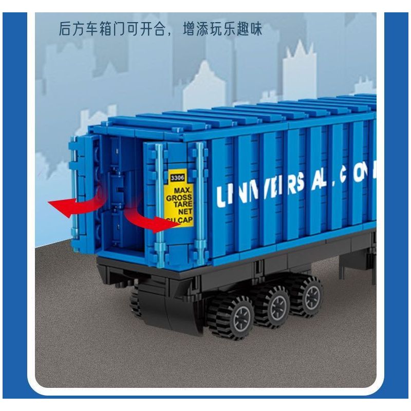 Kazi KY98272 98272 XE CONTAINER bộ đồ chơi xếp lắp ráp ghép mô hình City MULTI PURPOSE CONTAINER TRUCK Thành Phố 1514 khối
