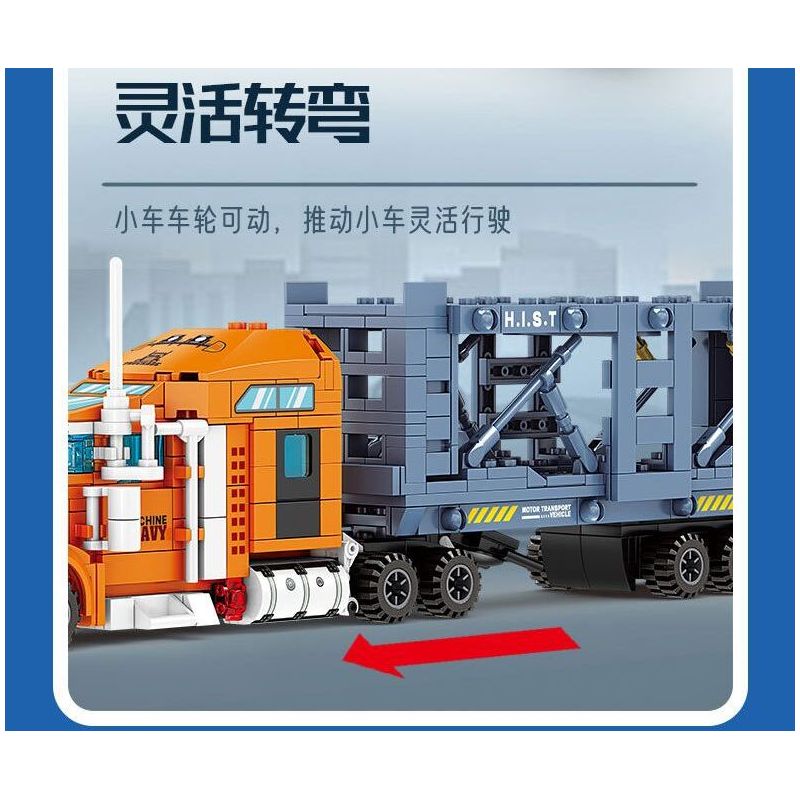 Kazi KY98272 98272 XE CONTAINER bộ đồ chơi xếp lắp ráp ghép mô hình City MULTI PURPOSE CONTAINER TRUCK Thành Phố 1514 khối