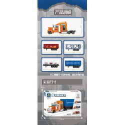 Kazi KY98272 98272 XE CONTAINER bộ đồ chơi xếp lắp ráp ghép mô hình City MULTI PURPOSE CONTAINER TRUCK Thành Phố 1514 khối