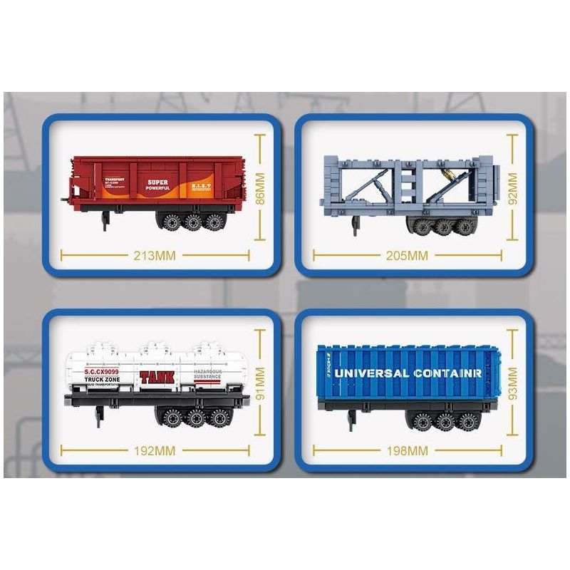 Kazi KY98272 98272 XE CONTAINER bộ đồ chơi xếp lắp ráp ghép mô hình City MULTI PURPOSE CONTAINER TRUCK Thành Phố 1514 khối