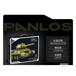 PanlosBrick 632012 Panlos Brick 632012 XE TĂNG T-34 bộ đồ chơi xếp lắp ráp ghép mô hình Military Army Quân Sự Bộ Đội 1726 khối