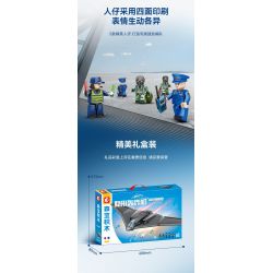 SEMBO 202197 non  MỘT QUỐC GIA HÙNG MẠNH MÁY BAY NÉM BOM TÀNG HÌNH bộ đồ chơi xếp lắp ráp ghép mô hình Military Army Quân Sự Bộ Đội 1163 khối