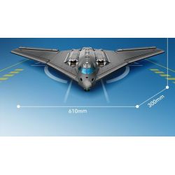 SEMBO 202197 non  MỘT QUỐC GIA HÙNG MẠNH MÁY BAY NÉM BOM TÀNG HÌNH bộ đồ chơi xếp lắp ráp ghép mô hình Military Army Quân Sự Bộ Đội 1163 khối