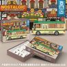 ZHEGAO 991013 non  XE BUÝT CỔ ĐIỂN HỒNG KÔNG bộ đồ chơi xếp lắp ráp ghép mô hình City NOSTALGIC CLASSIC BUS Thành Phố 718 khối