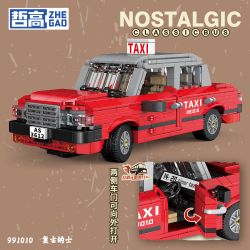 ZHEGAO 991010 non  TAXI CỔ ĐIỂN bộ đồ chơi xếp lắp ráp ghép mô hình City NOSTALGIC CLASSIC BUS Thành Phố 700 khối