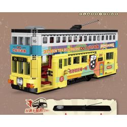 ZHEGAO 991008 non  XE BUÝT HAI TẦNG CỔ ĐIỂN bộ đồ chơi xếp lắp ráp ghép mô hình City NOSTALGIC CLASSIC BUS Thành Phố 860 khối