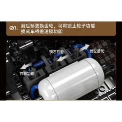 MouldKing 13184 Mould King 13184 non  SUV tỷ lệ 1:6 bộ đồ chơi xếp lắp ráp ghép mô hình  WRANGLER Kỹ Thuật Công Nghệ Cao Mô Hình Phương Tiện 3621 khối