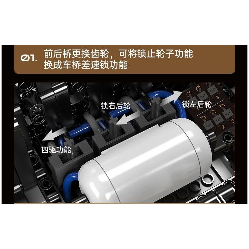 MouldKing 13184 Mould King 13184 non  SUV tỷ lệ 1:6 bộ đồ chơi xếp lắp ráp ghép mô hình  WRANGLER Kỹ Thuật Công Nghệ Cao Mô Hình Phương Tiện 3621 khối