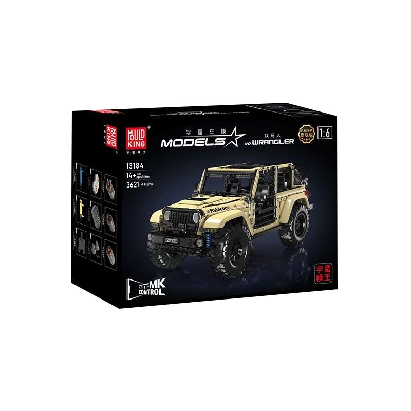 MouldKing 13184 Mould King 13184 non  SUV tỷ lệ 1:6 bộ đồ chơi xếp lắp ráp ghép mô hình  WRANGLER Kỹ Thuật Công Nghệ Cao Mô Hình Phương Tiện 3621 khối