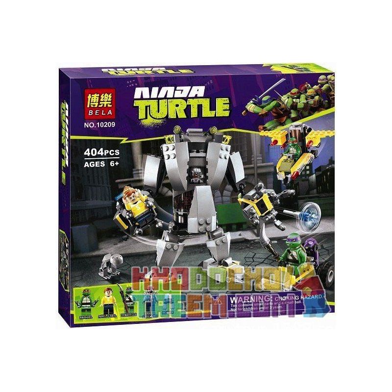 NOT Lego BAXTER ROBOT RAMPAGE 79105 Bela 10209 Lari 10209 xếp lắp ráp ghép mô hình CẦN DỊCH CƠN THỊNH NỘ CỦA ROBOT BAXTER Teenage Mutant Ninja Turtles Ninja Rùa 397 khối