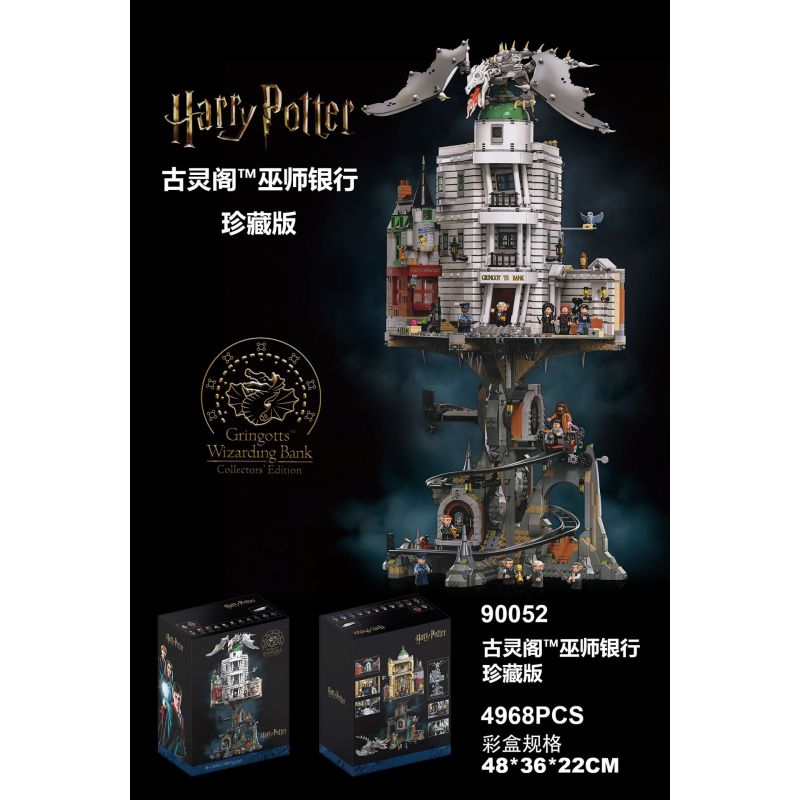 NOT Lego GRINGOTTS WIZARDING BANK - COLLECTORS' EDITION 76417 90052 xếp lắp ráp ghép mô hình NGÂN HÀNG PHÙ THỦY GRINGOTTS - PHIÊN BẢN SƯU TẬP GRINGOTTS™ Harry Potter Chú Bé Phù Thủy 4803 khối