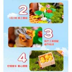 MIXUE ICE CITY A820001 820001 non  THÀNH PHỐ BĂNG MIXUE VƯỜN CHANH VUA TUYẾT bộ đồ chơi xếp lắp ráp ghép mô hình 80 khối