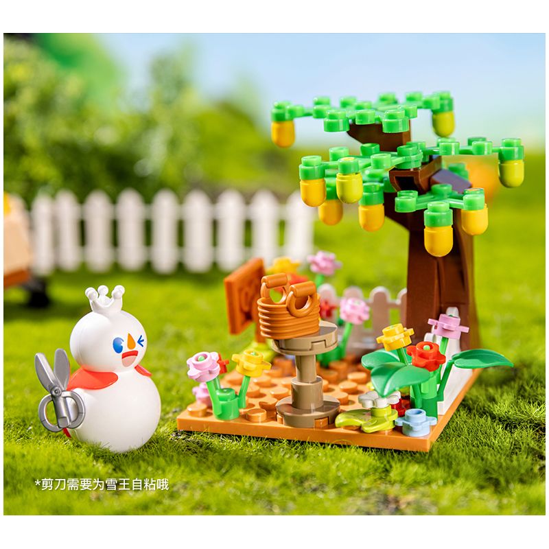 MIXUE ICE CITY A820001 820001 non  THÀNH PHỐ BĂNG MIXUE VƯỜN CHANH VUA TUYẾT bộ đồ chơi xếp lắp ráp ghép mô hình 80 khối