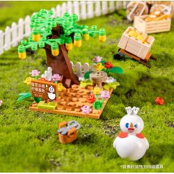 MIXUE ICE CITY A820001 820001 non  THÀNH PHỐ BĂNG MIXUE VƯỜN CHANH VUA TUYẾT bộ đồ chơi xếp lắp ráp ghép mô hình 80 khối