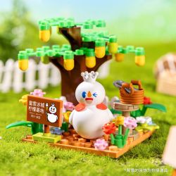 MIXUE ICE CITY A820001 820001 non  THÀNH PHỐ BĂNG MIXUE VƯỜN CHANH VUA TUYẾT bộ đồ chơi xếp lắp ráp ghép mô hình 80 khối