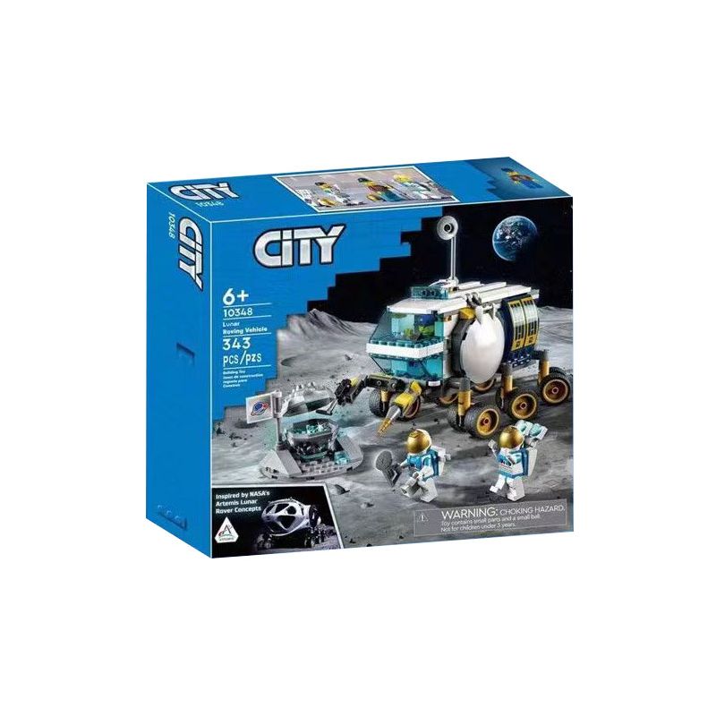 NOT Lego LUNAR ROVING VEHICLE 60348 10348 xếp lắp ráp ghép mô hình XE LƯU ĐỘNG MẶT TRĂNG THÁM HIỂM BỀ City Thành Phố 275 khối