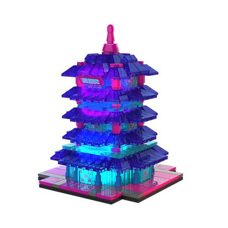 JAKI JK5182 5182 XU HƯỚNG QUỐC GIA THÁP CẨU VÀNG CYBER bộ đồ chơi xếp lắp ráp ghép mô hình Arts & Crafts