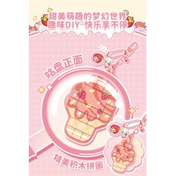 SEMBO 616007 HÀNH TINH KẸO MÓC KHÓA SODA MUỐI BIỂN GUGUJI bộ đồ chơi xếp lắp ráp ghép mô hình Girl Con Gái