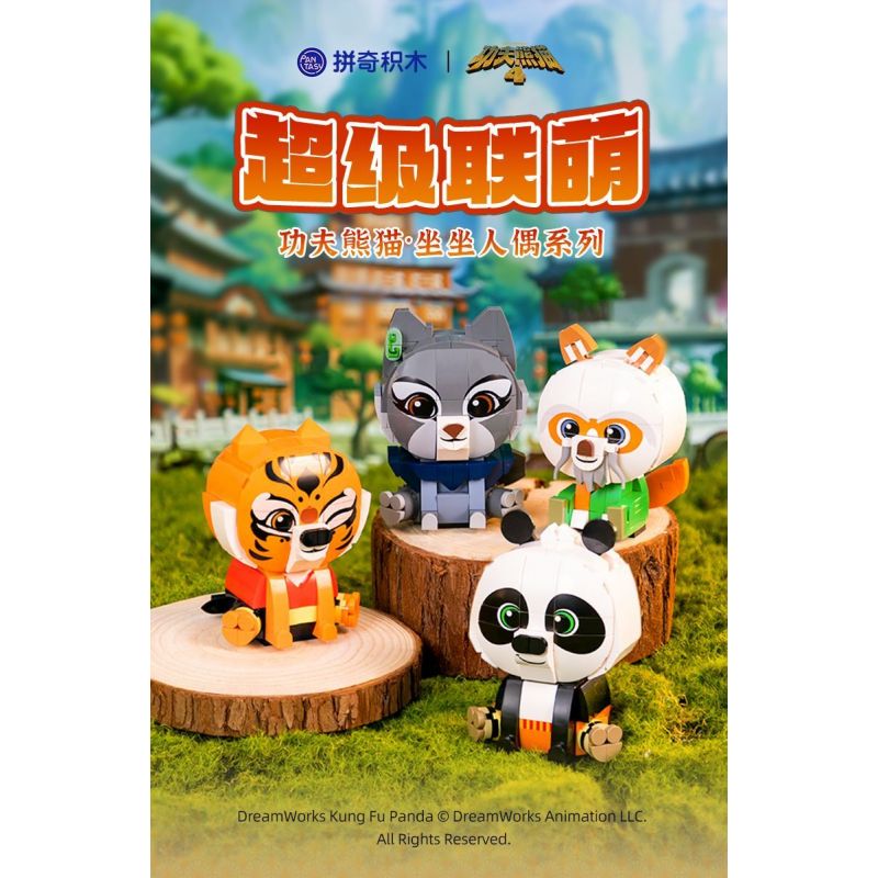 PANTASY 99124 KUNG FU PANDA BÚP BÊ NGỒI GẤU TRÚC PO bộ đồ chơi xếp lắp ráp ghép mô hình Movie & Game Phim Và Trò Chơi 300 khối